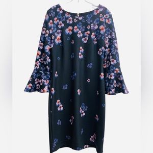 Tommy Hilfiger knee length midi dress size 10 boho floral wedding guest
